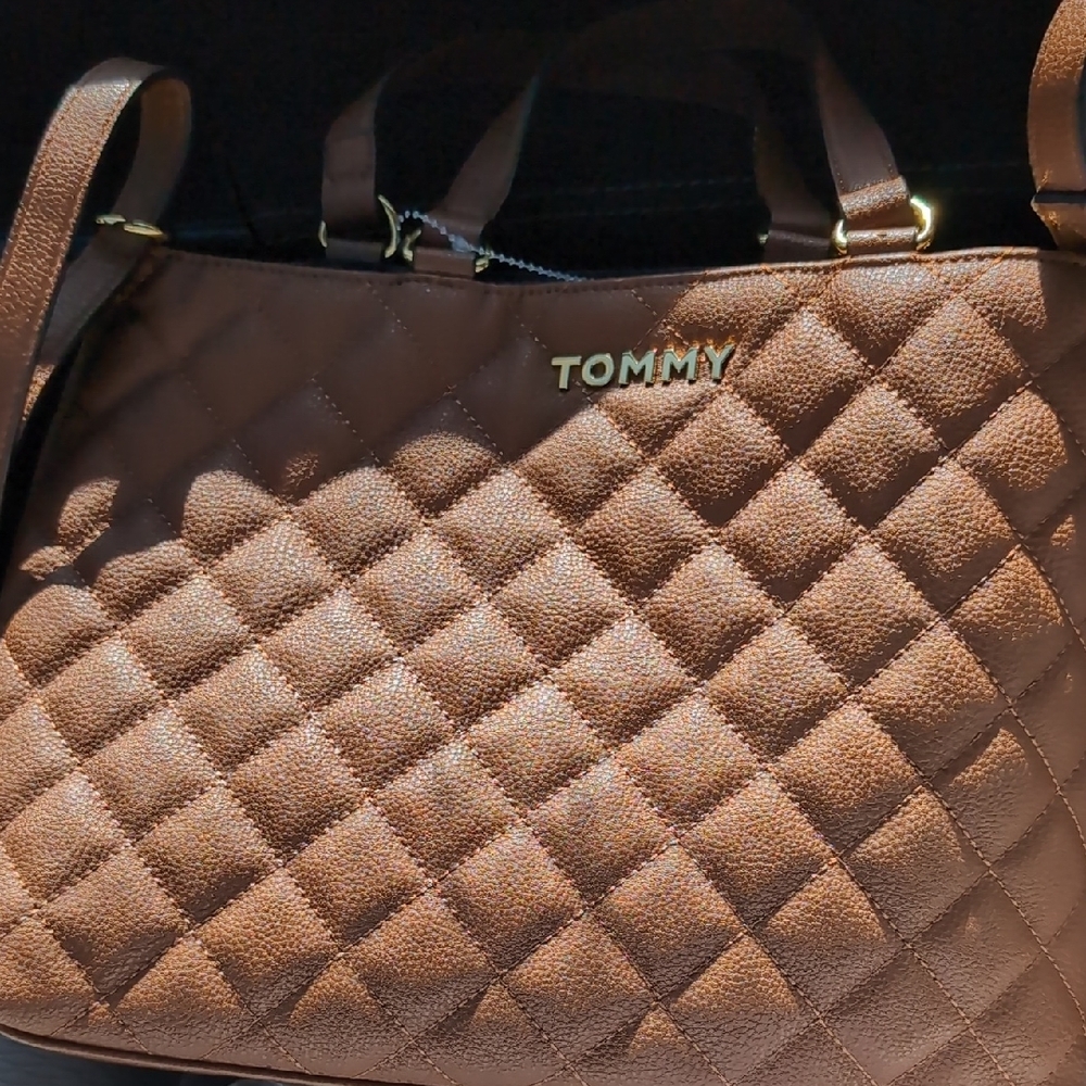 Tommy Hilfiger Quilted Brown Shoulder Bag